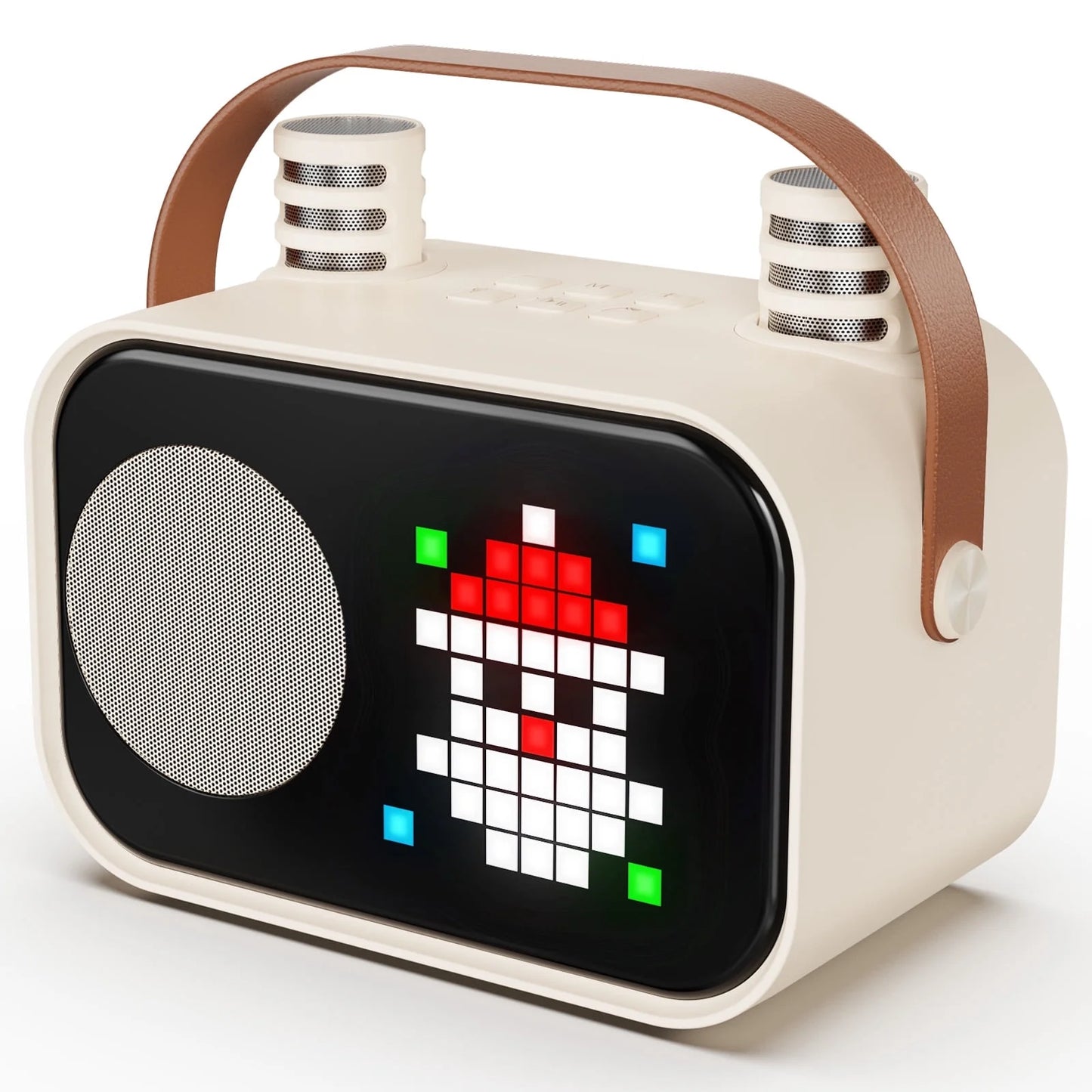 Karaoke Machine for Kids Adults, Mini Karaoke Machine for Singing, Portable Party Speaker with Microphone, 15+ Pixel Animation, Kids Toy Gift